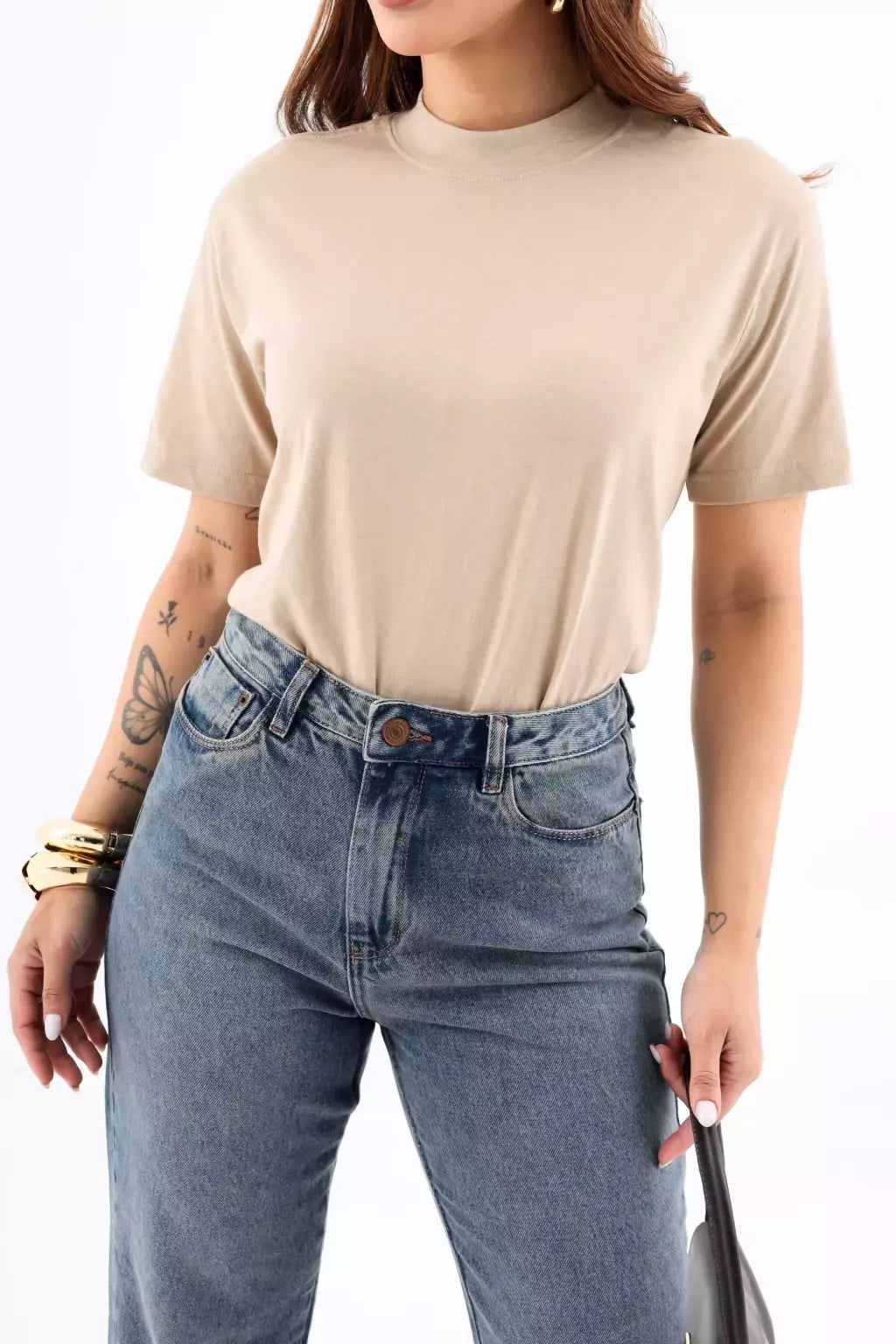 Camiseta Simple - Bege