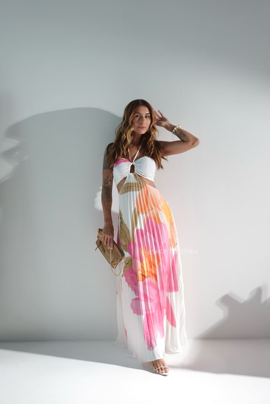 Vestido Frésia franzido