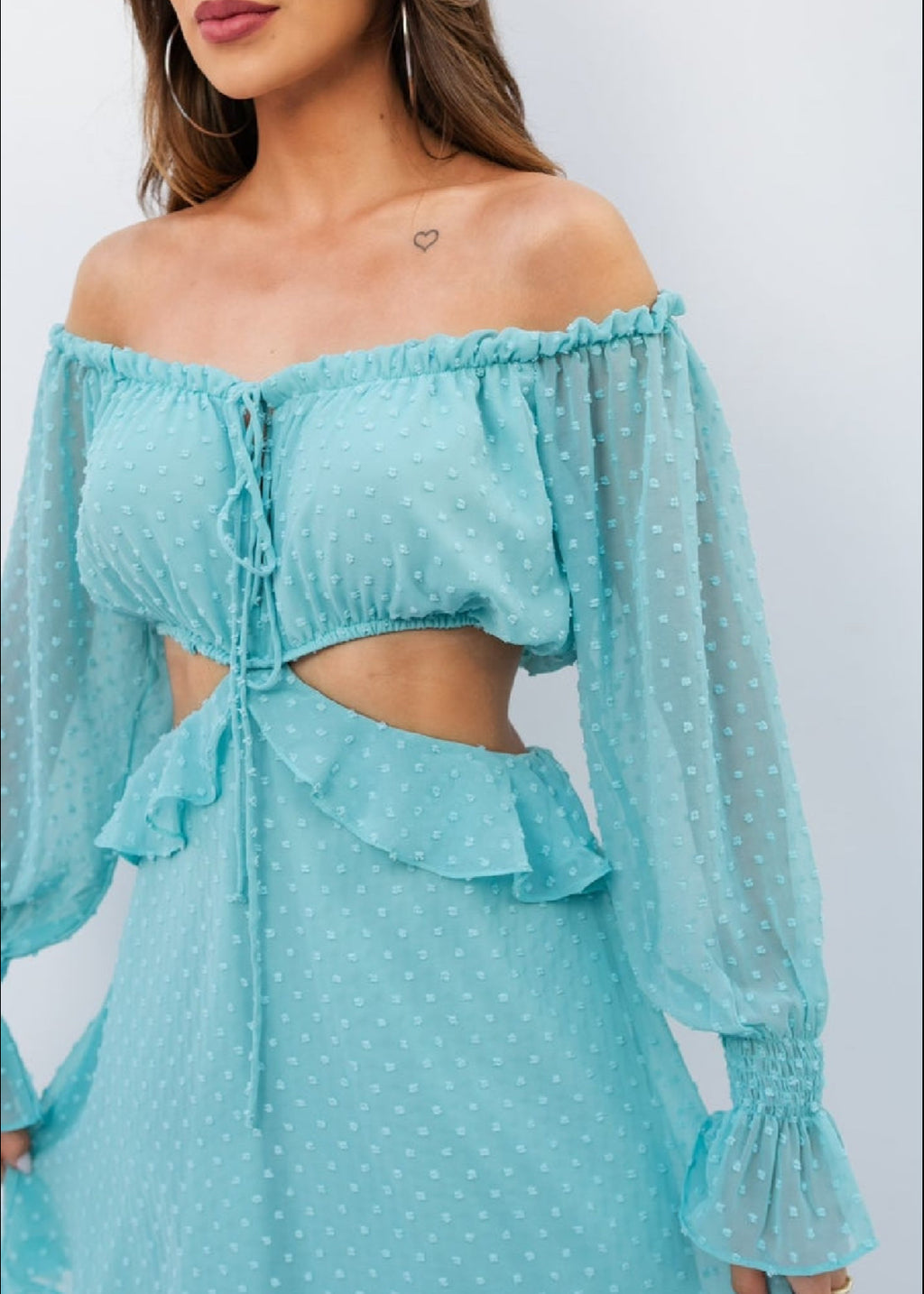 Vestido Tule Turquesa