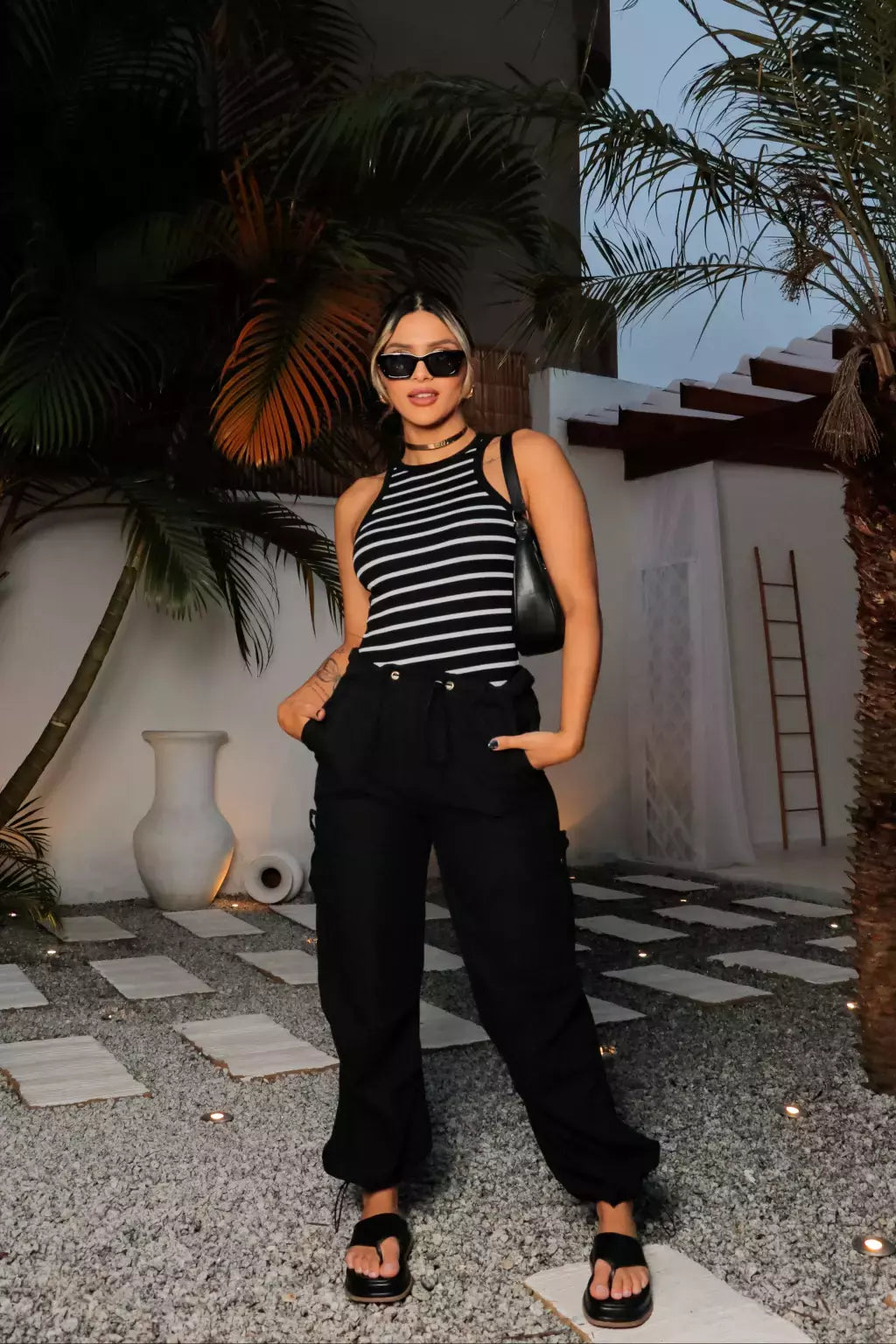 Regata Listrada - preto e off white