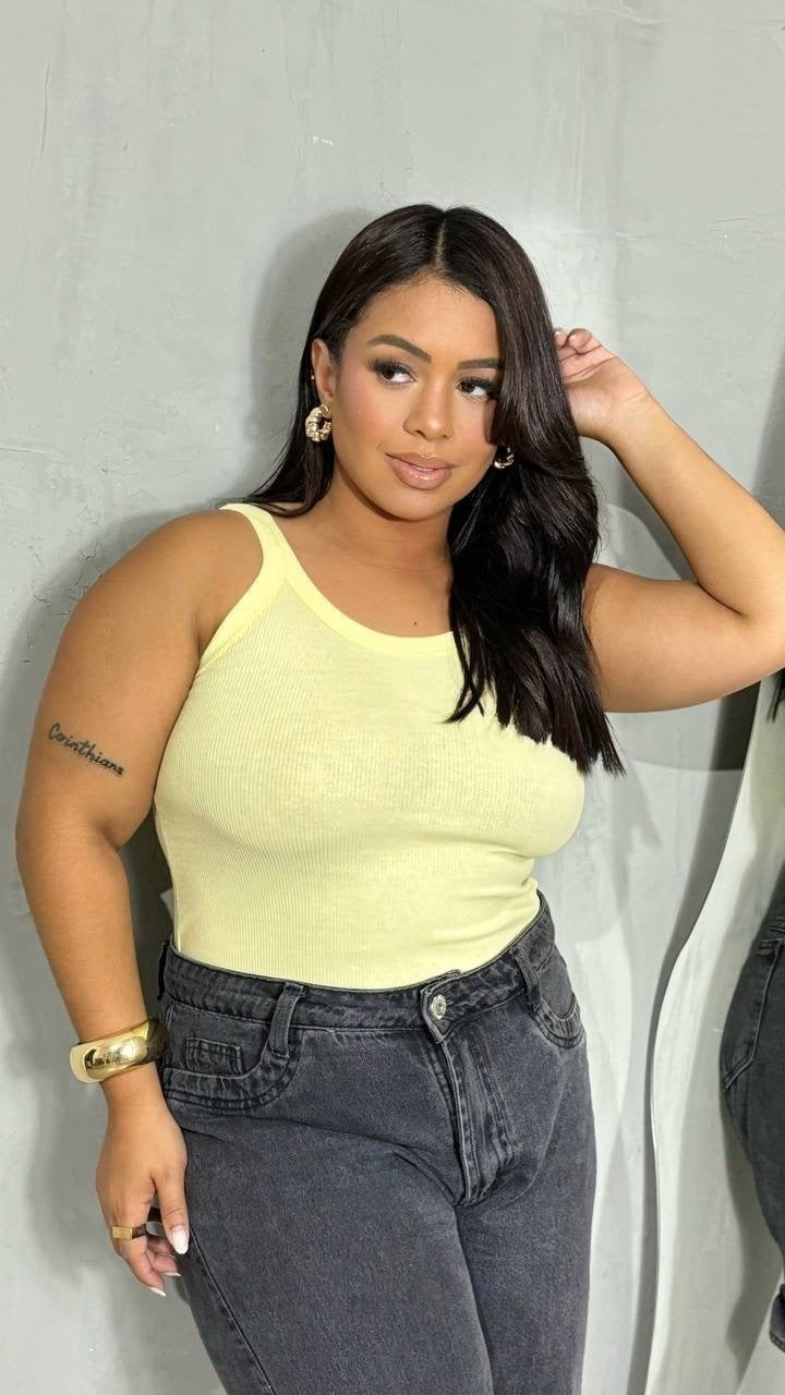 Regata New basic - Amarelo candy