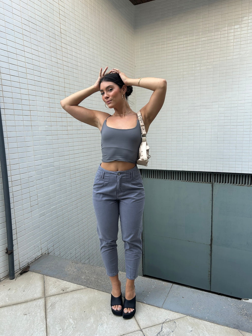 Calça sarja Grigio - Cinza