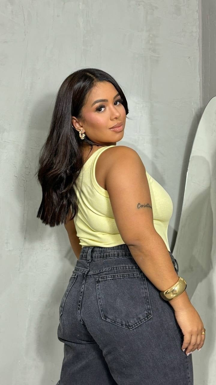 Regata New basic - Amarelo candy