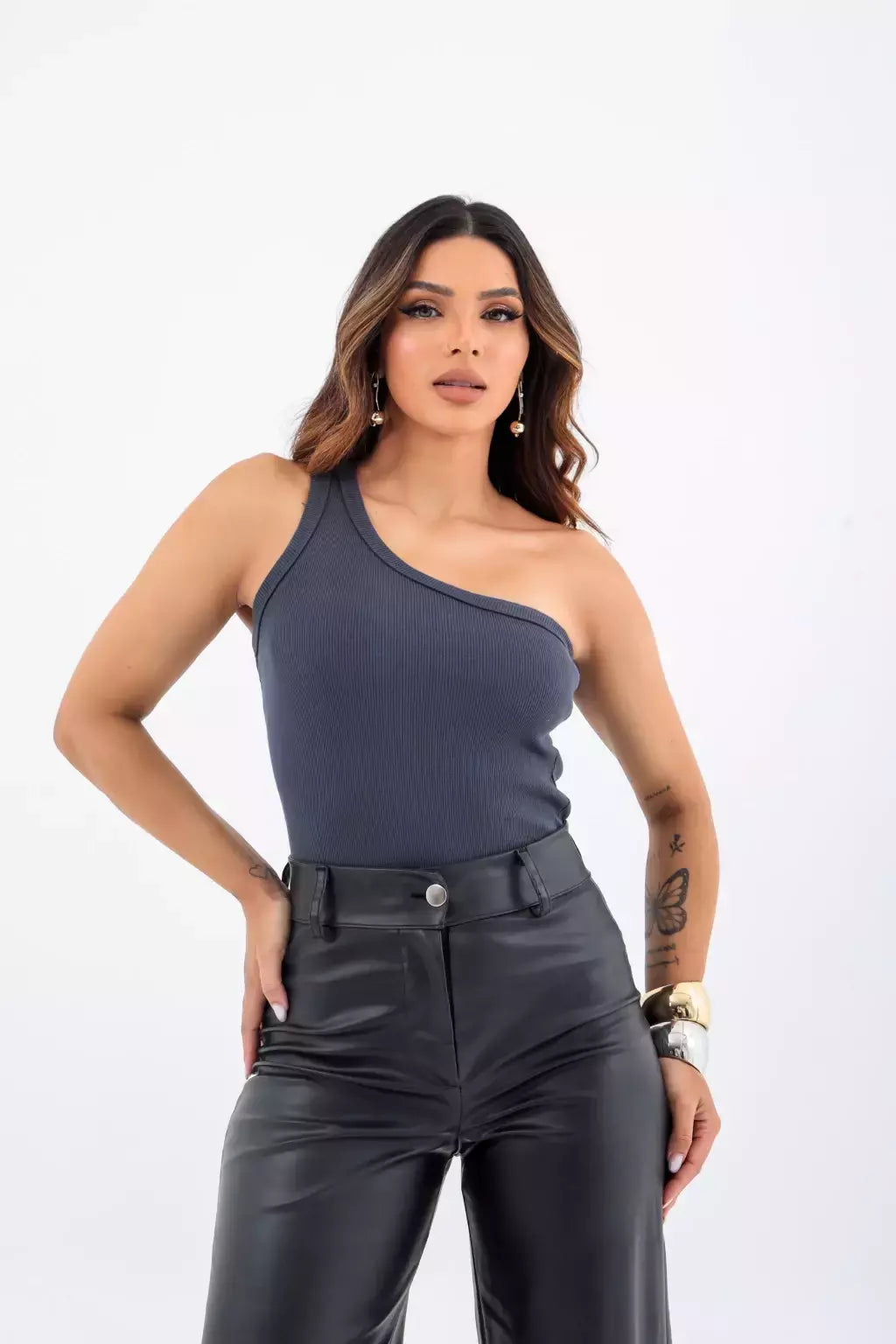 Regata Side - Cinza chumbo